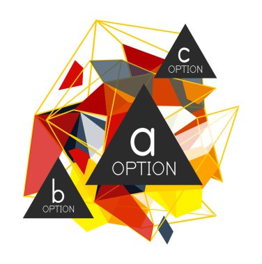 Üçgen infographics tasarım düzeni