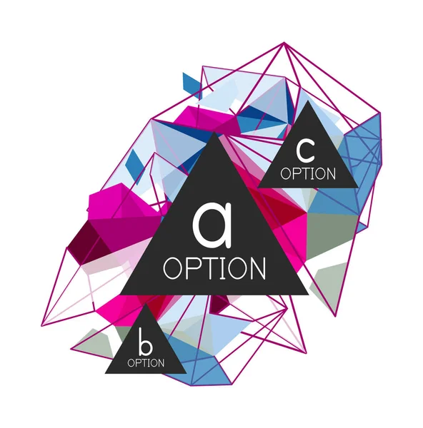 Diseño de infografías triangulares — Archivo Imágenes Vectoriales