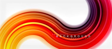Gökkuşağı sıvı renkli arka plan - girdap ve daireler, bükülmüş sıvı renkler, renkli mermer veya plastik dalgalı doku zemin, çok renkli şablonu için iş veya teknoloji