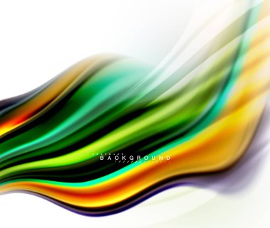 Sıvı sıvı karıştırma renkler konsepti üzerine açık gri renkli, dalga ve girdap eğrisi akışı satır, trendy soyut düzeni şablonu iş sunumu, app duvar kağıdı başlık sayfası, poster veya duvar kağıdı için