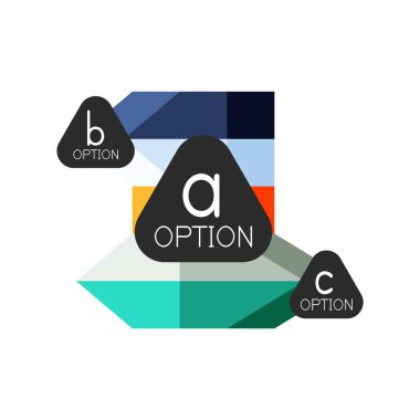 Soyut renkli geometrik seçeneği infographics tasarım şablonu örnek abc seçenekleri ile. Arka plan iş sunu veya bilgi afiş için