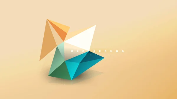 Fondo abstracto: composición geométrica de la forma del estilo de origami, concepto triangular de diseño de poli bajo. Colorida ilustración minimalista de moda — Vector de stock