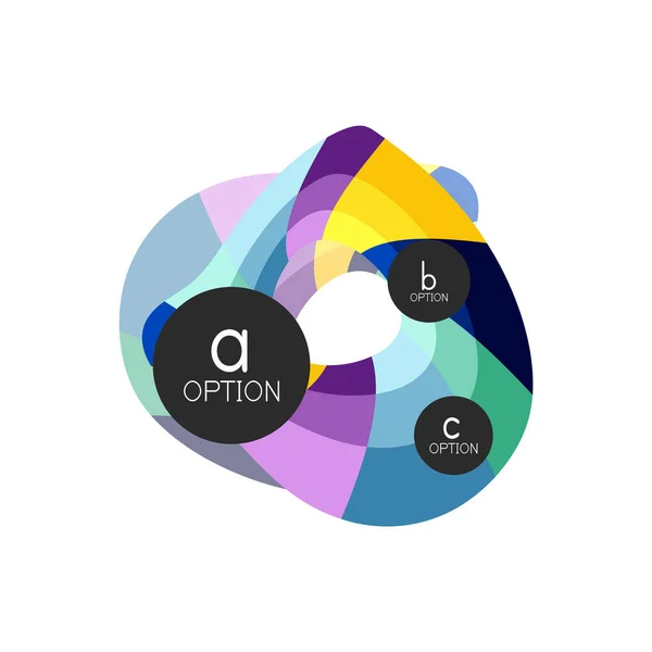 Soyut renkli geometrik seçeneği infographics tasarım şablonu örnek abc seçenekleri ile. Arka plan iş sunu veya bilgi afiş için — Stok Vektör