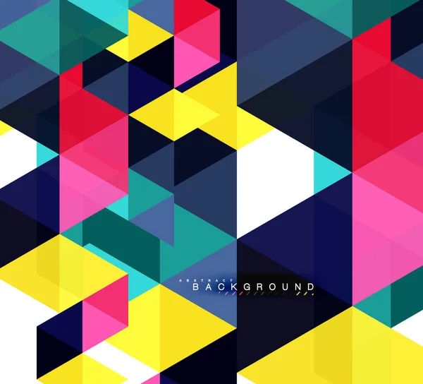 Triangles multicolores fond abstrait, concept de carreaux de mosaïque — Image vectorielle