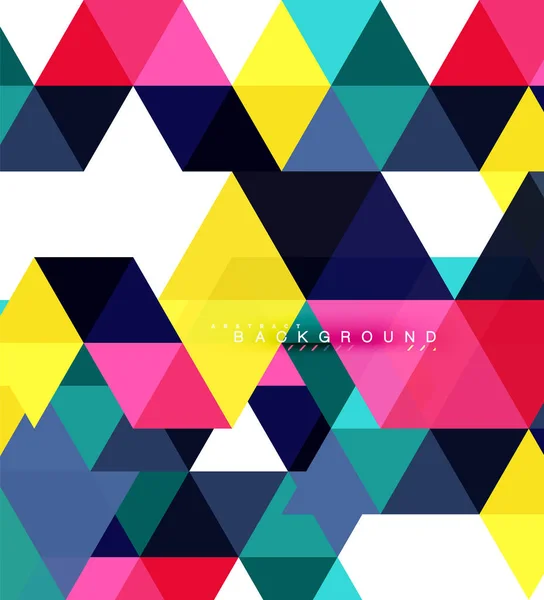 Triangles multicolores fond abstrait, concept de carreaux de mosaïque — Image vectorielle