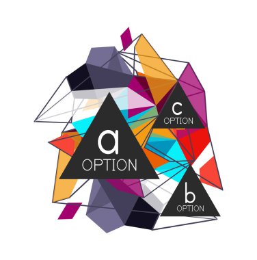 Geometrik üçgen infographics