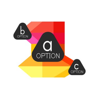 Soyut renkli geometrik seçeneği infographics tasarım şablonu örnek abc seçenekleri ile. Arka plan iş sunu veya bilgi afiş için