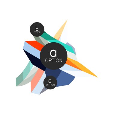Soyut renkli geometrik seçeneği infographics tasarım şablonu örnek abc seçenekleri ile. Arka plan iş sunu veya bilgi afiş için