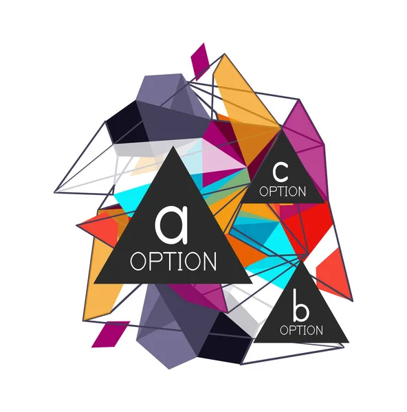 Infografías geométricas triangulares — Archivo Imágenes Vectoriales