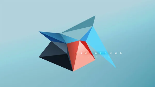 Abstrakt bakgrund - geometriska origami stil formen sammansättning, triangulära låg poly designkoncept. Färgglada trendig minimalistisk illustration — Stock vektor