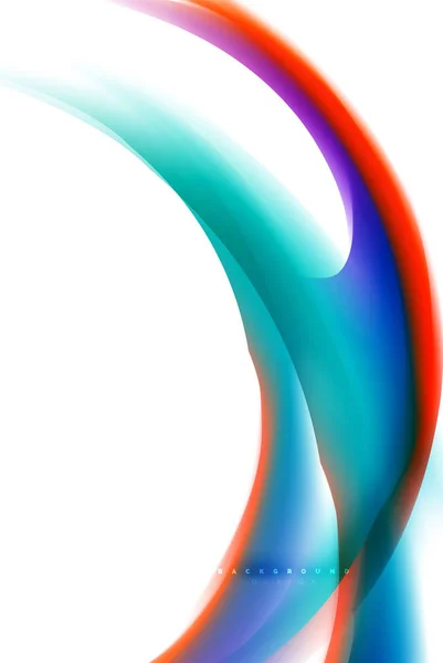 Fluido olográfico colores flujo, colorido líquido mezcla colores movimiento concepto — Vector de stock