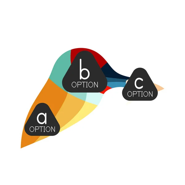 Szablon projektu infografiki streszczenie kolorowe opcji geometrycznych z próbki abc opcje. Streszczenie tło dla firmy banner prezentacji lub informacji — Wektor stockowy