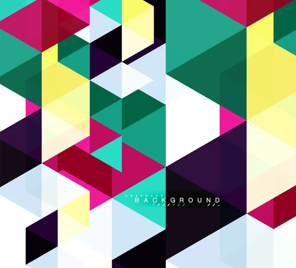 Multicolor triángulos fondo abstracto, azulejos de mosaico concepto — Archivo Imágenes Vectoriales