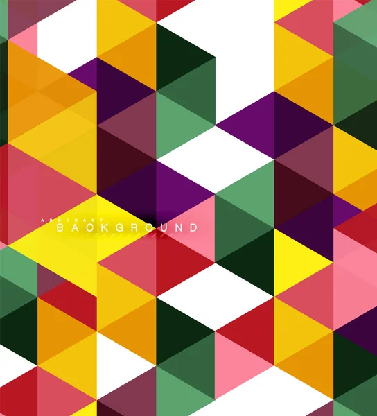 多彩多姿的三角形抽象背景, 马赛克瓷砖概念 — 图库矢量图片
