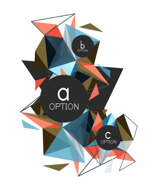 Vektör üçgen arka plan, düşük poli kavramı