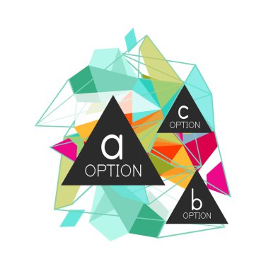 Üçgen infographics tasarım düzeni