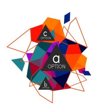 Üçgen infographics tasarım düzeni