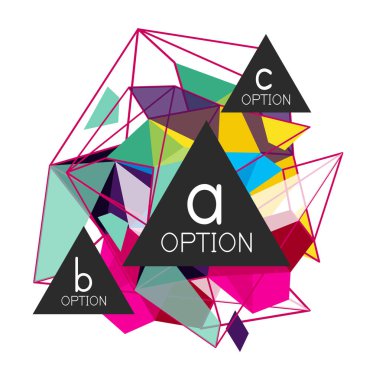 Geometrik üçgen infographics