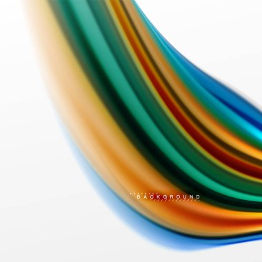 Sıvı sıvı karıştırma renkler konsepti üzerine açık gri renkli, eğri akışı, trendy soyut düzeni şablonu iş veya teknoloji sunu veya web broşür kapak için duvar kağıdı