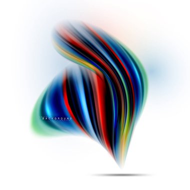 Sıvı sıvı karıştırma renkler konsepti üzerine açık gri renkli, dalga ve girdap eğrisi akışı satır, trendy soyut düzeni şablonu iş sunumu, app duvar kağıdı başlık sayfası, poster veya duvar kağıdı için