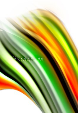 Sıvı sıvı karıştırma renkler konsepti üzerine açık gri renkli, dalga ve girdap eğrisi akışı satır, trendy soyut düzeni şablonu iş sunumu, app duvar kağıdı başlık sayfası, poster veya duvar kağıdı için