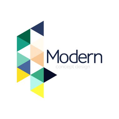 Üçgen şekil tasarım iş logo simge tasarım. Şirket logo marka amblemi fikir