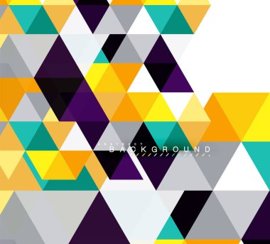 Çok renkli üçgenler arka plan, mozaik kavramı döşer.