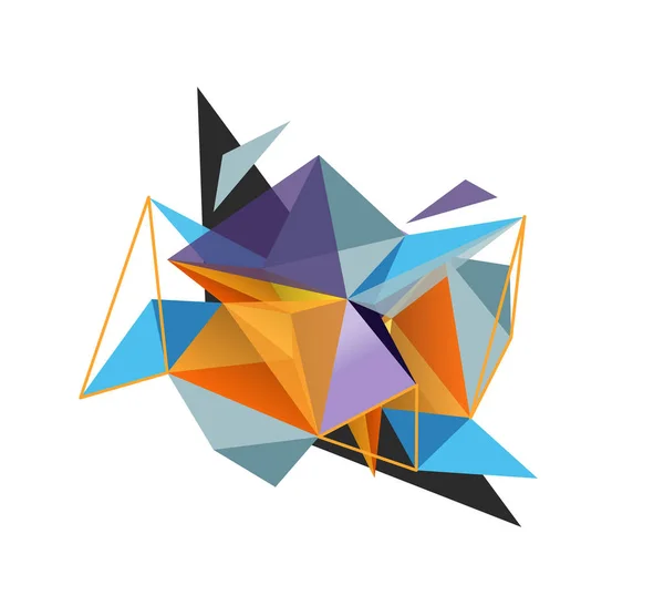 Vector triangel abstrakt bakgrund, låg poly concept — Stock vektor