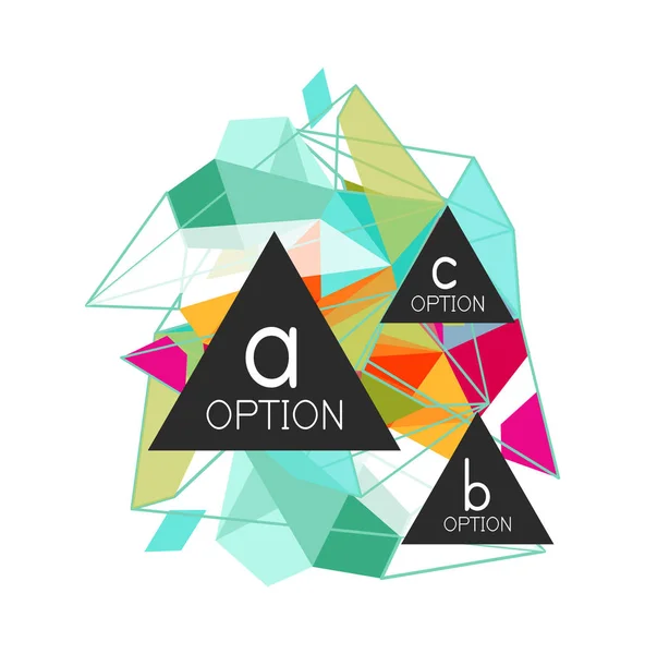 Layout de design de infográficos triangulares —  Vetores de Stock