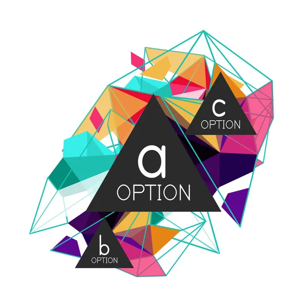 Infografica a triangolo geometrico — Vettoriale Stock