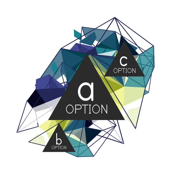 Diseño de infografías triangulares — Vector de stock