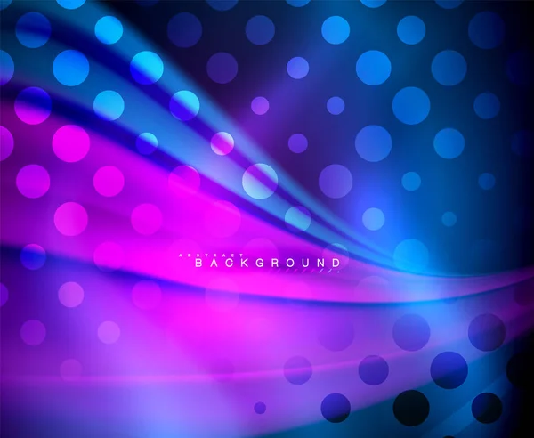 Neon holographic fluid color wave for web, wallpaper, pattern, texture and background — Stock Vector