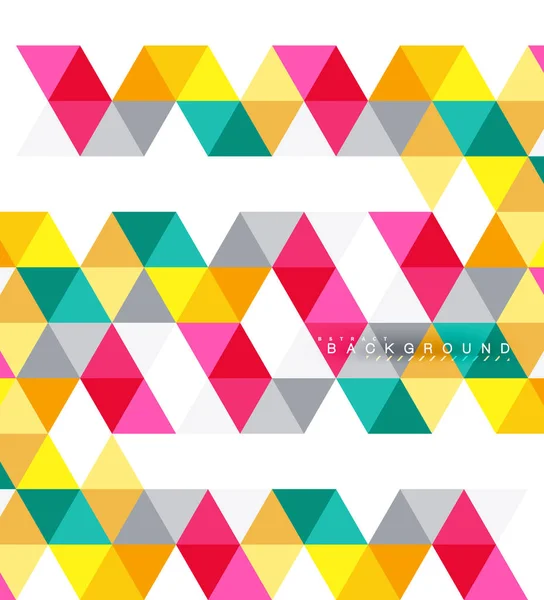 Triangles multicolores fond abstrait, concept de carreaux de mosaïque — Image vectorielle