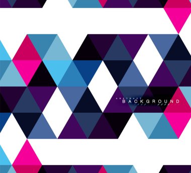 Çok renkli üçgenler arka plan, mozaik kavramı döşer.