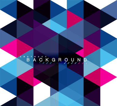 Çok renkli üçgenler arka plan, mozaik kavramı döşer.