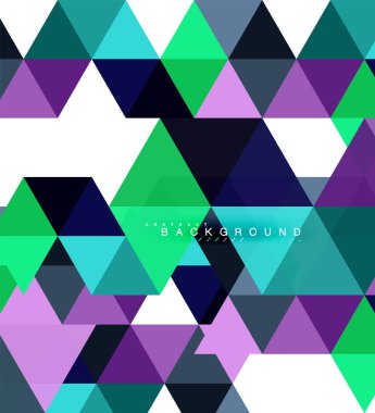 Çok renkli üçgenler arka plan, mozaik kavramı döşer.
