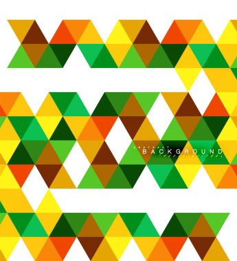Çok renkli üçgenler arka plan, mozaik kavramı döşer.