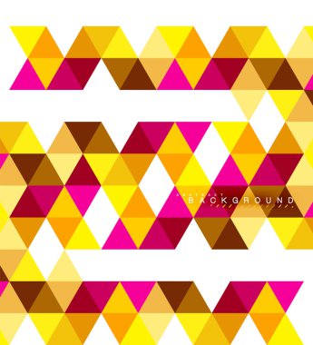 Çok renkli üçgenler arka plan, mozaik kavramı döşer.
