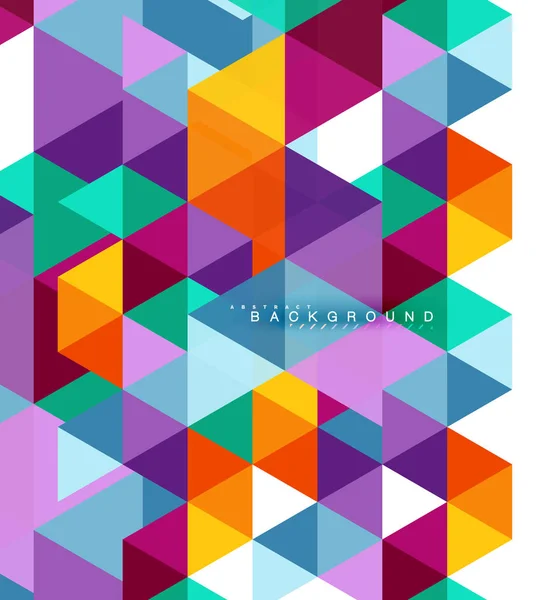 Multicolored triangles abstract background, mosaic tiles concept — Stock Vector