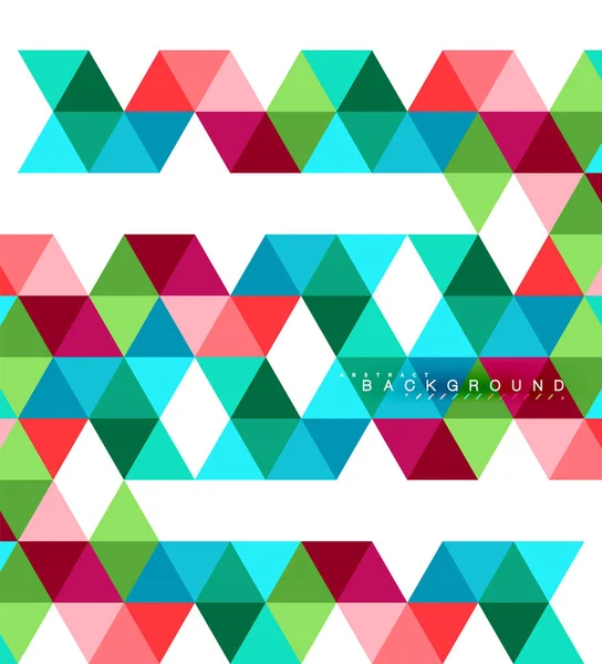 Triangles multicolores fond abstrait, concept de carreaux de mosaïque — Image vectorielle