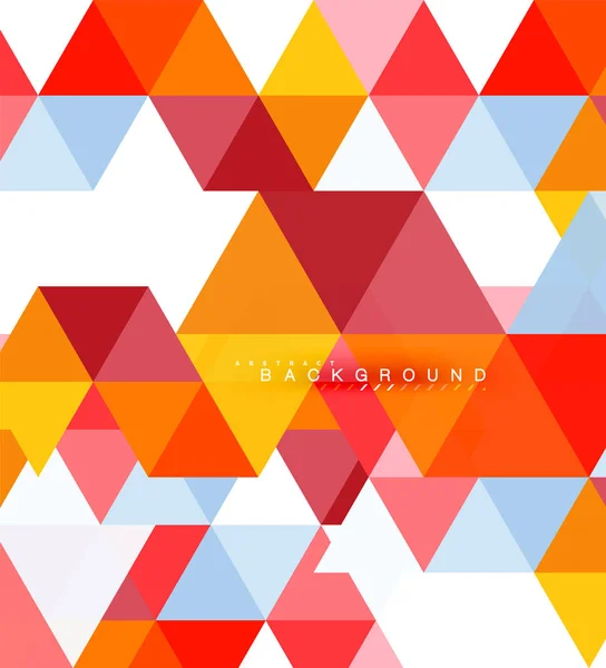 Triangles multicolores fond abstrait, concept de carreaux de mosaïque — Image vectorielle