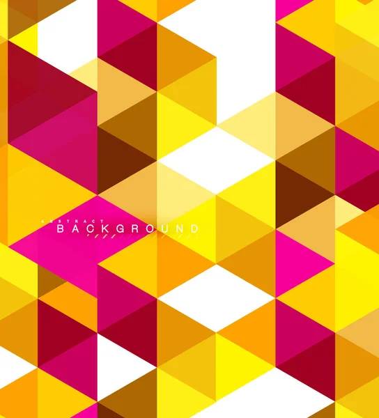 Triangles multicolores fond abstrait, concept de carreaux de mosaïque — Image vectorielle