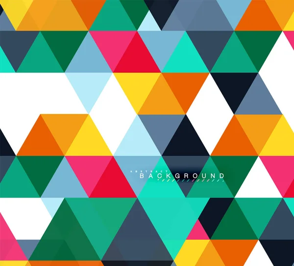 Sokszínű háromszög absztrakt háttér, mozaik csempe koncepció — Stock Vector
