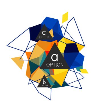 Üçgen infographics tasarım düzeni