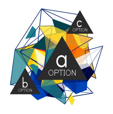 Üçgen infographics tasarım düzeni