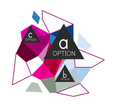 Üçgen infographics tasarım düzeni