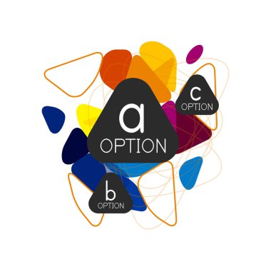 Üçgen infographics tasarım düzeni