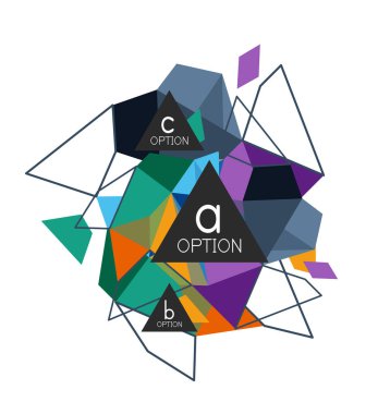 Geometrik üçgen infographics