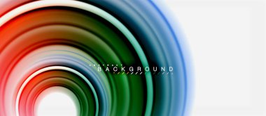Gökkuşağı sıvı renkli arka plan - girdap ve daireler, bükülmüş sıvı renkler, renkli mermer veya plastik dalgalı doku zemin, çok renkli şablonu için iş veya teknoloji