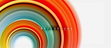 Gökkuşağı sıvı renkli arka plan - girdap ve daireler, bükülmüş sıvı renkler, renkli mermer veya plastik dalgalı doku zemin, çok renkli şablonu için iş veya teknoloji